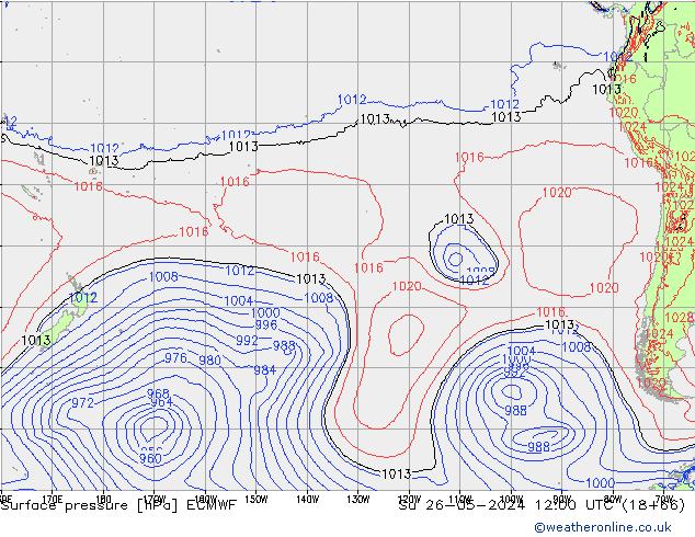 ciśnienie ECMWF nie. 26.05.2024 12 UTC