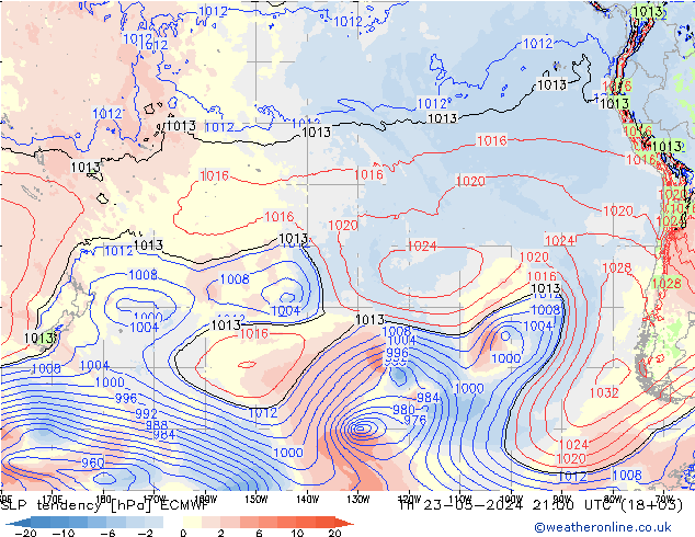 Y. Basıncı eğilimi ECMWF Per 23.05.2024 21 UTC