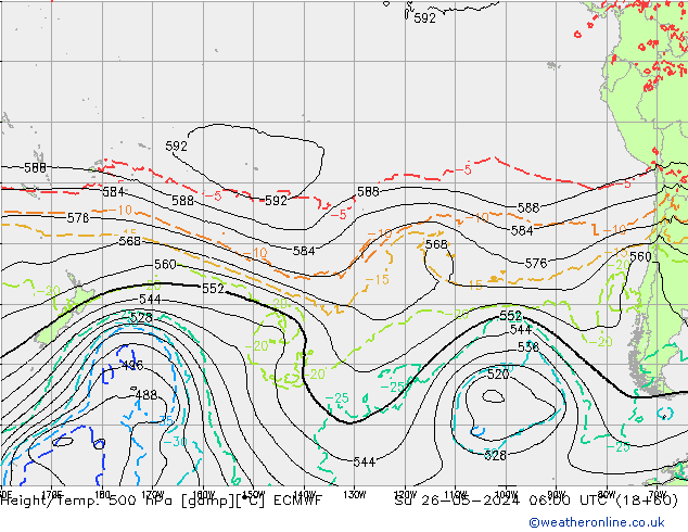 Z500/Rain (+SLP)/Z850 ECMWF  26.05.2024 06 UTC