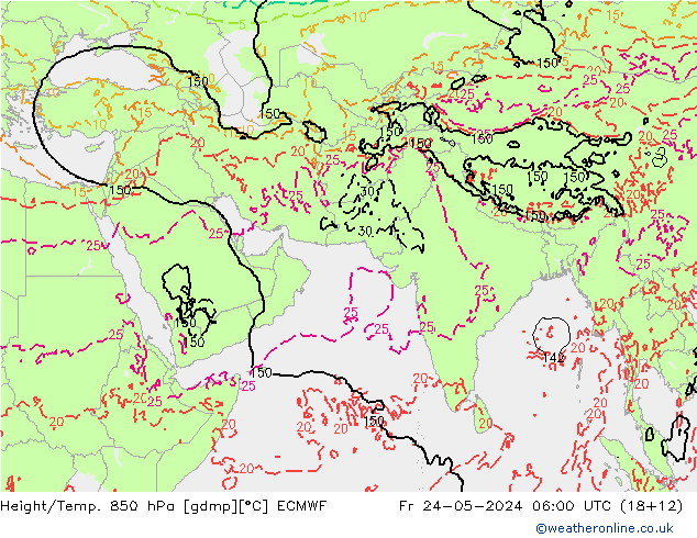 Z500/Regen(+SLP)/Z850 ECMWF vr 24.05.2024 06 UTC