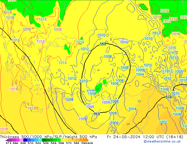 Thck 500-1000hPa ECMWF Sex 24.05.2024 12 UTC