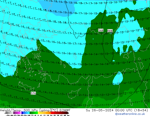 Z500/Rain (+SLP)/Z850 ECMWF Su 26.05.2024 00 UTC