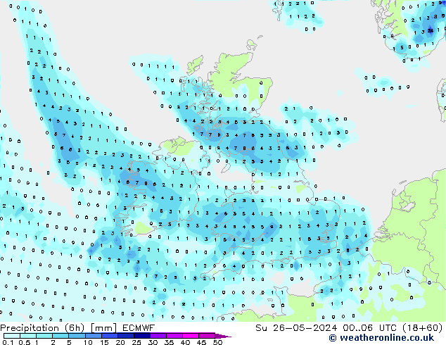 Z500/Rain (+SLP)/Z850 ECMWF Su 26.05.2024 06 UTC