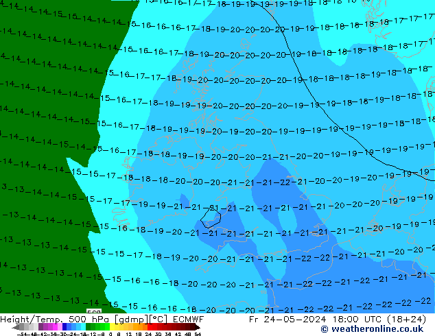 Z500/Rain (+SLP)/Z850 ECMWF пт 24.05.2024 18 UTC