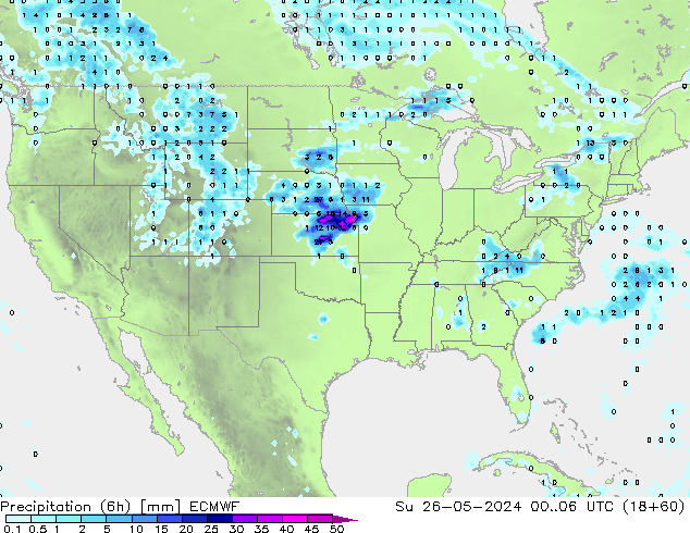 Z500/Rain (+SLP)/Z850 ECMWF dom 26.05.2024 06 UTC