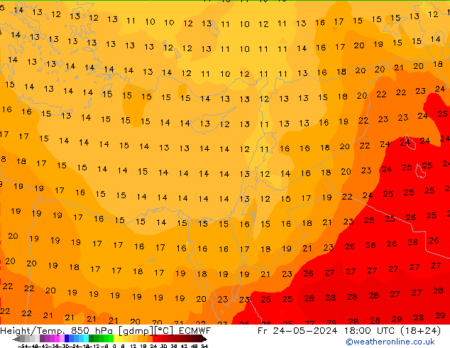 Z500/Rain (+SLP)/Z850 ECMWF Sex 24.05.2024 18 UTC