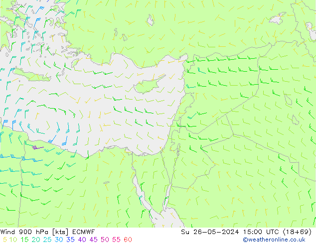 Wind 900 hPa ECMWF Ne 26.05.2024 15 UTC