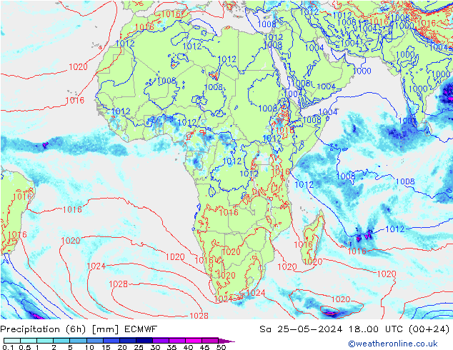 Z500/Regen(+SLP)/Z850 ECMWF za 25.05.2024 00 UTC