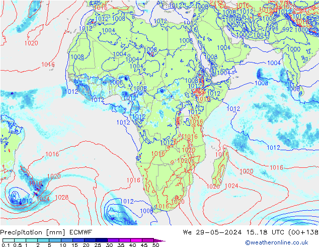 precipitação ECMWF Qua 29.05.2024 18 UTC