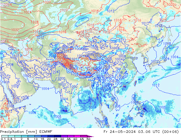 precipitação ECMWF Sex 24.05.2024 06 UTC