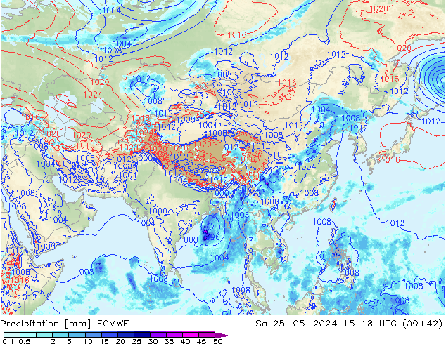 precipitação ECMWF Sáb 25.05.2024 18 UTC