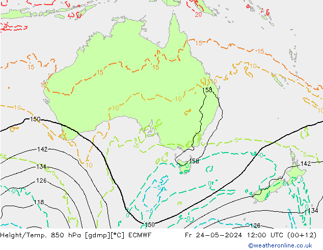 Z500/Rain (+SLP)/Z850 ECMWF пт 24.05.2024 12 UTC