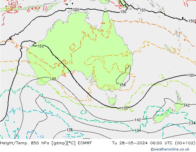 Z500/Regen(+SLP)/Z850 ECMWF di 28.05.2024 06 UTC