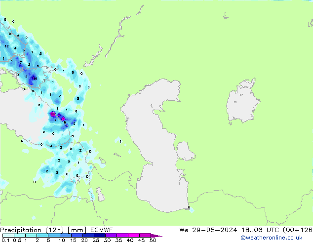 Nied. akkumuliert (12Std) ECMWF Mi 29.05.2024 06 UTC