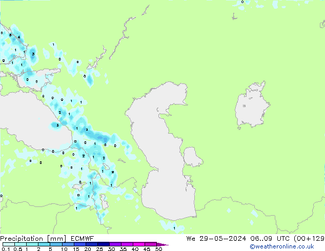 Precipitazione ECMWF mer 29.05.2024 09 UTC