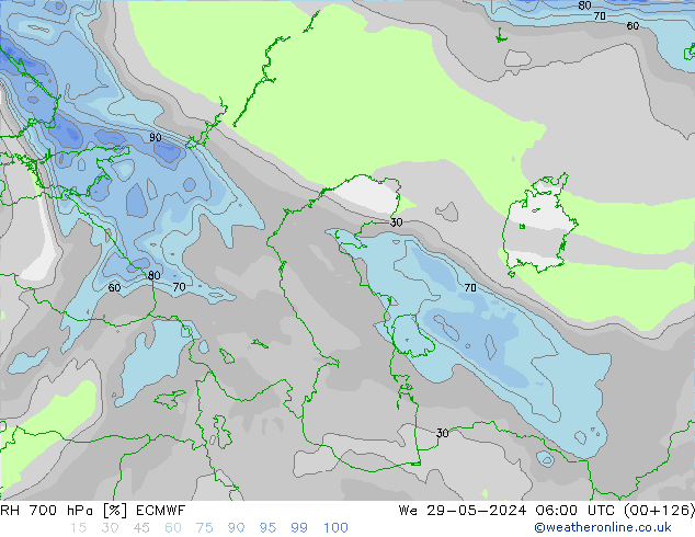 RH 700 hPa ECMWF  29.05.2024 06 UTC