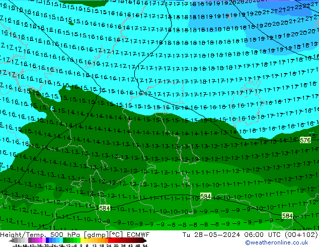 Z500/Rain (+SLP)/Z850 ECMWF mar 28.05.2024 06 UTC