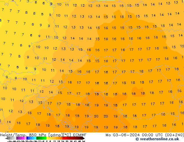 Z500/Rain (+SLP)/Z850 ECMWF Seg 03.06.2024 00 UTC