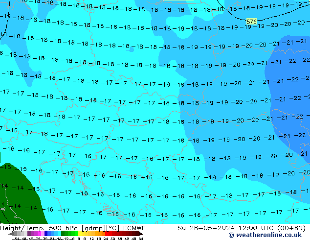 Z500/Rain (+SLP)/Z850 ECMWF  26.05.2024 12 UTC