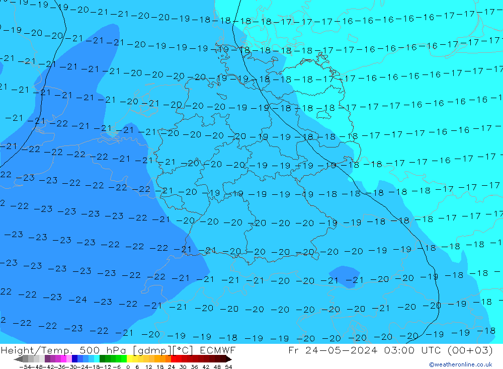 Height/Temp. 500 hPa ECMWF Sex 24.05.2024 03 UTC