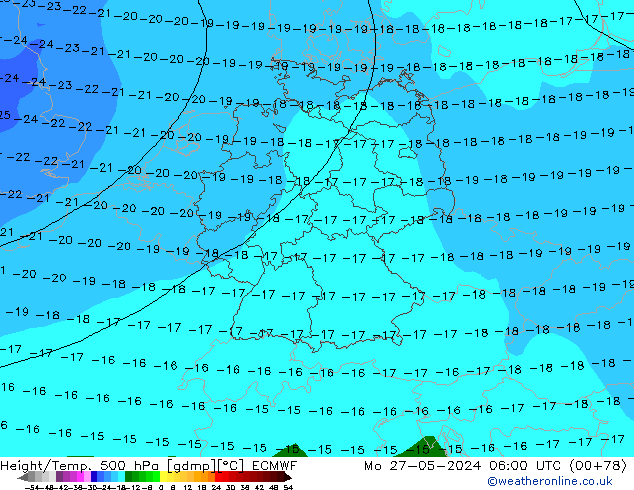 Z500/Regen(+SLP)/Z850 ECMWF ma 27.05.2024 06 UTC