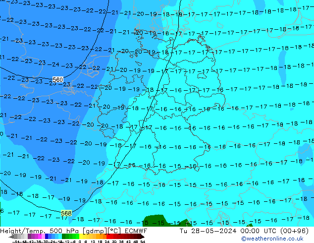 Z500/Rain (+SLP)/Z850 ECMWF Di 28.05.2024 00 UTC