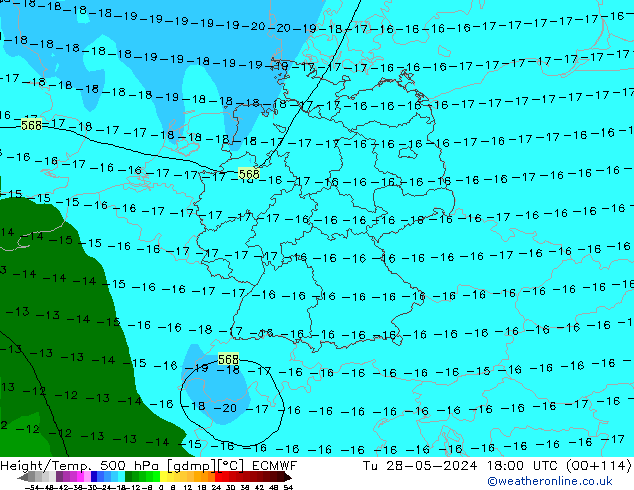 Z500/Regen(+SLP)/Z850 ECMWF di 28.05.2024 18 UTC