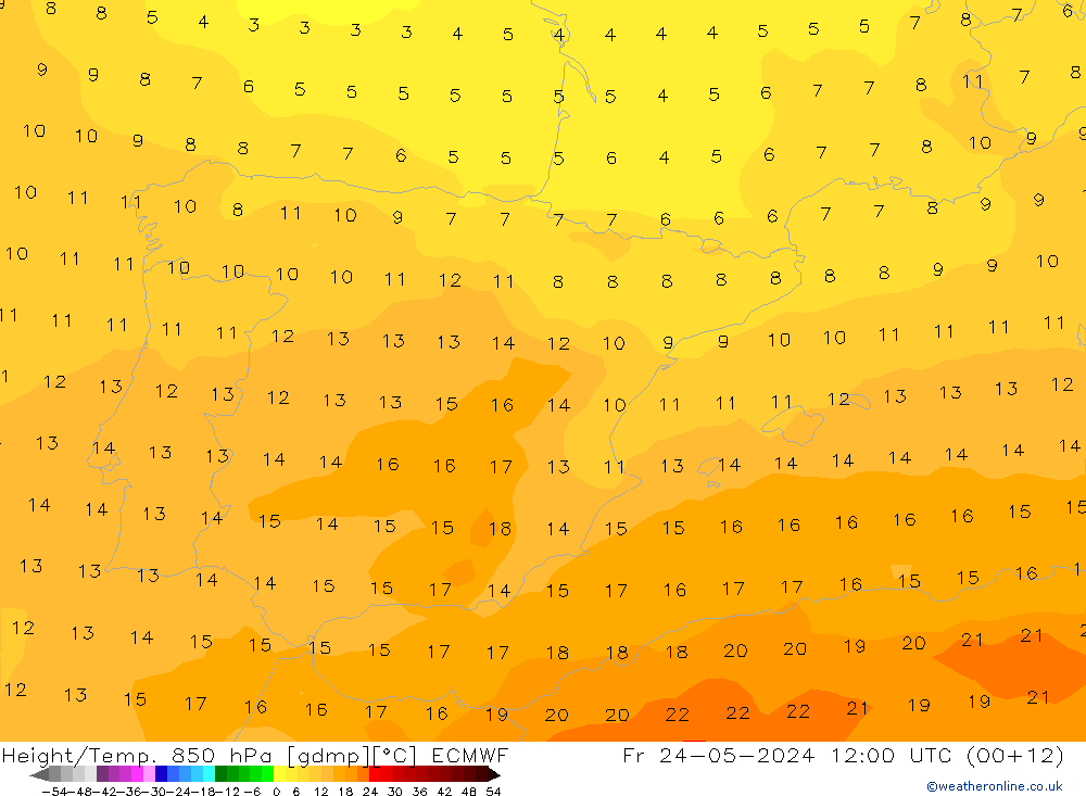 Z500/Rain (+SLP)/Z850 ECMWF пт 24.05.2024 12 UTC