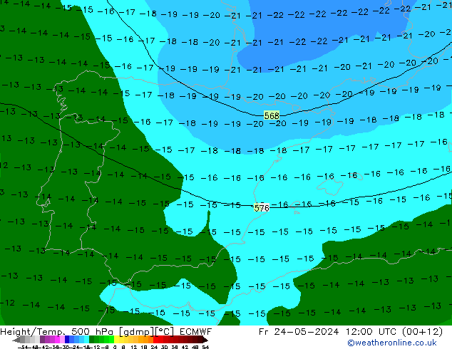 Z500/Rain (+SLP)/Z850 ECMWF Pá 24.05.2024 12 UTC