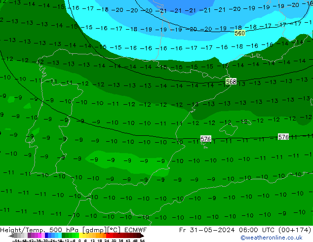 Z500/Rain (+SLP)/Z850 ECMWF Sex 31.05.2024 06 UTC