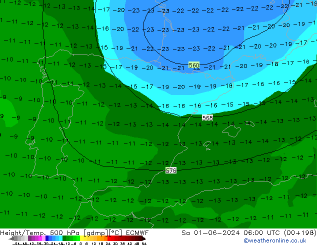 Z500/Rain (+SLP)/Z850 ECMWF ��� 01.06.2024 06 UTC