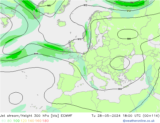 Courant-jet ECMWF mar 28.05.2024 18 UTC