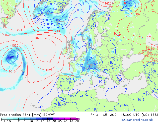 Yağış (6h) ECMWF Cu 31.05.2024 00 UTC