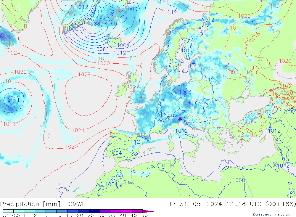 Yağış ECMWF Cu 31.05.2024 18 UTC