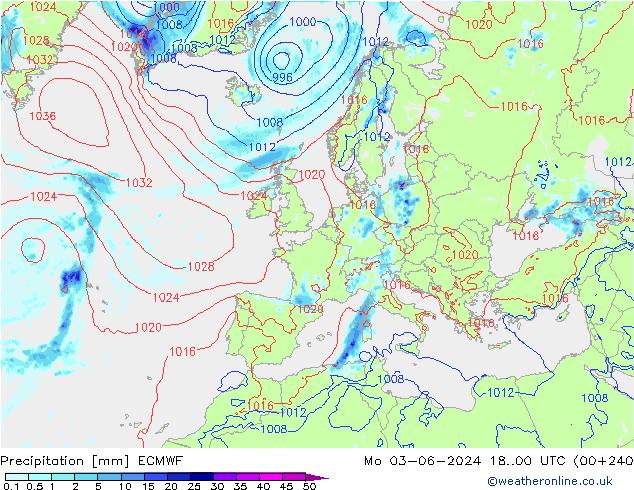 opad ECMWF pon. 03.06.2024 00 UTC