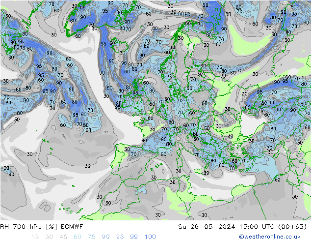 RV 700 hPa ECMWF zo 26.05.2024 15 UTC