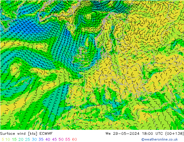  10 m ECMWF  29.05.2024 18 UTC