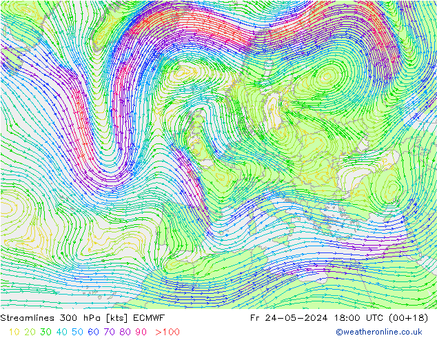 300 hPa ECMWF  24.05.2024 18 UTC