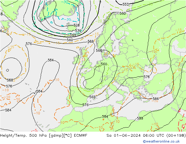 Z500/Yağmur (+YB)/Z850 ECMWF Cts 01.06.2024 06 UTC