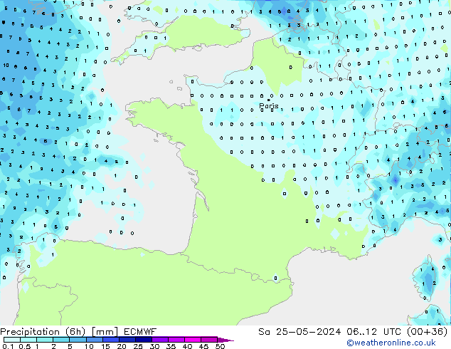 Z500/Rain (+SLP)/Z850 ECMWF  25.05.2024 12 UTC