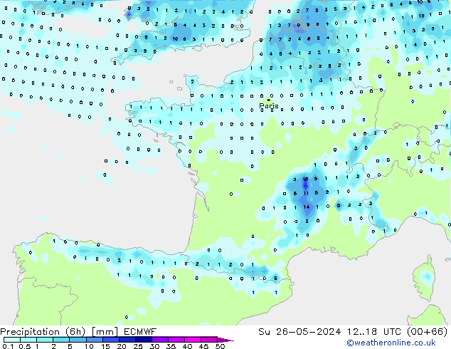 Z500/Regen(+SLP)/Z850 ECMWF zo 26.05.2024 18 UTC