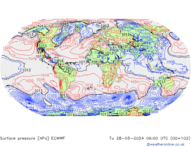 Surface pressure ECMWF Tu 28.05.2024 06 UTC