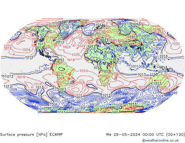 ciśnienie ECMWF śro. 29.05.2024 00 UTC