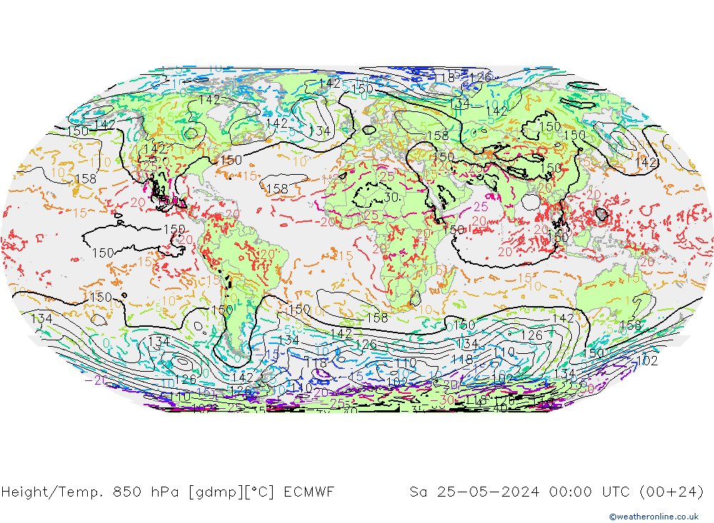 Z500/Rain (+SLP)/Z850 ECMWF so. 25.05.2024 00 UTC