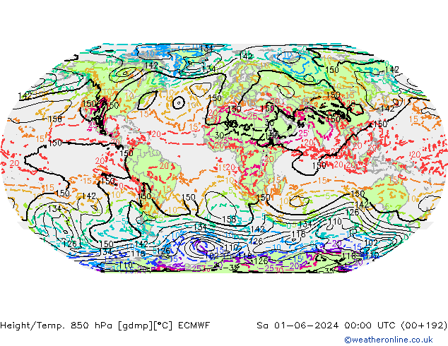 Z500/Rain (+SLP)/Z850 ECMWF  01.06.2024 00 UTC