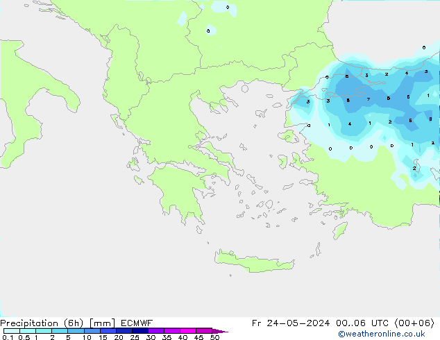 Z500/Rain (+SLP)/Z850 ECMWF Sex 24.05.2024 06 UTC