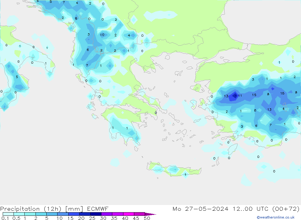 opad (12h) ECMWF pon. 27.05.2024 00 UTC