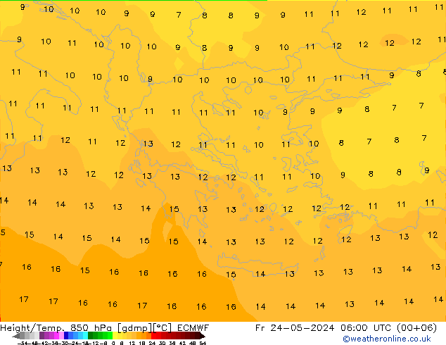 Z500/Rain (+SLP)/Z850 ECMWF Sex 24.05.2024 06 UTC