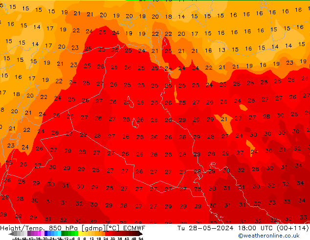 Z500/Rain (+SLP)/Z850 ECMWF Ter 28.05.2024 18 UTC