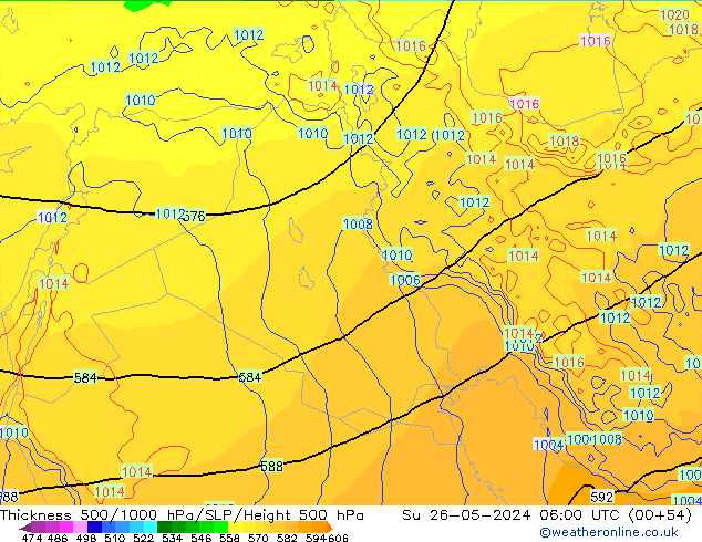 Thck 500-1000hPa ECMWF Ne 26.05.2024 06 UTC